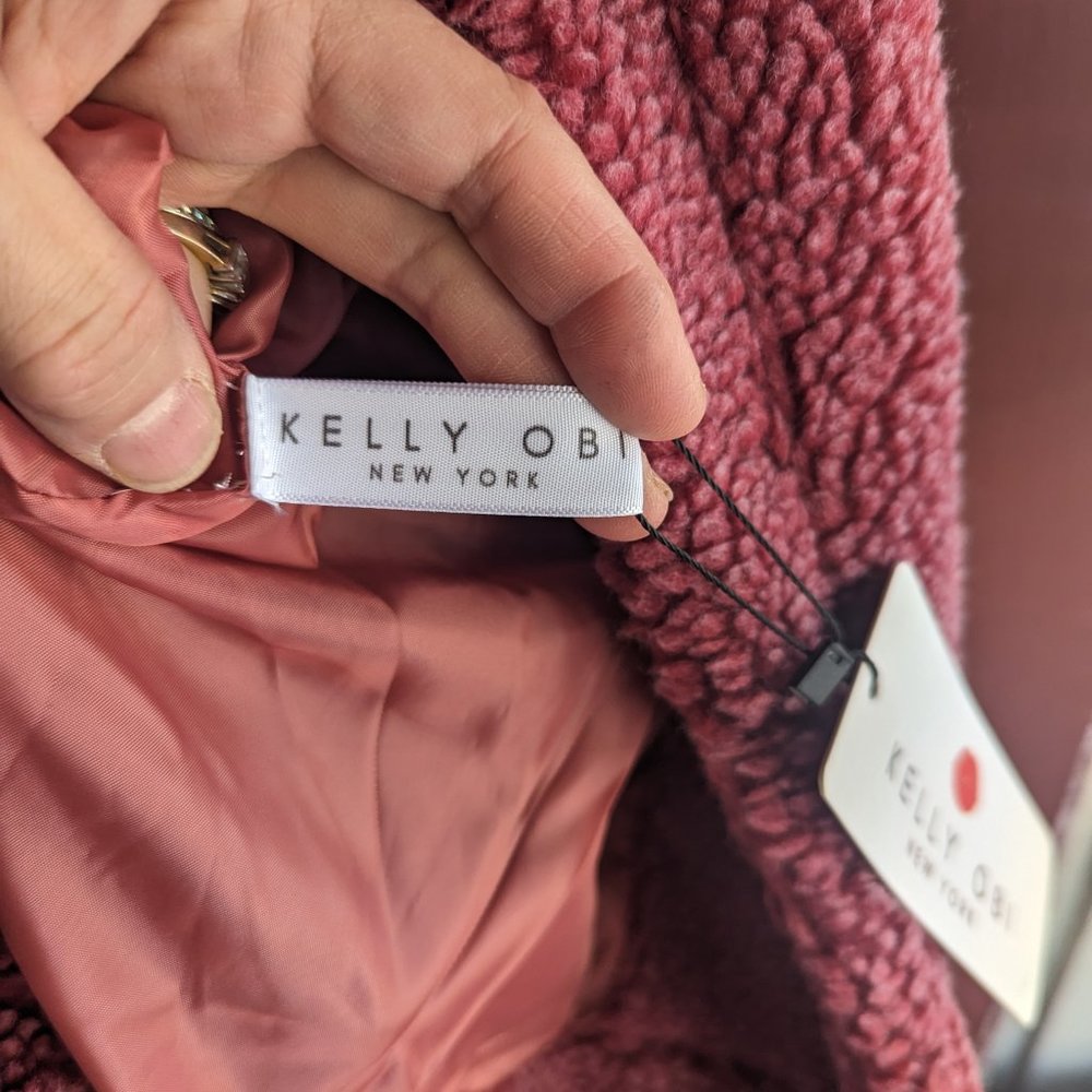 Kelli Obi Large Lapel Plush Teddy coat - Picture 6 of 7